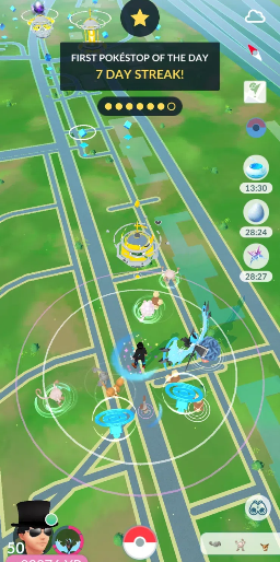 7 day pokestop spin streak