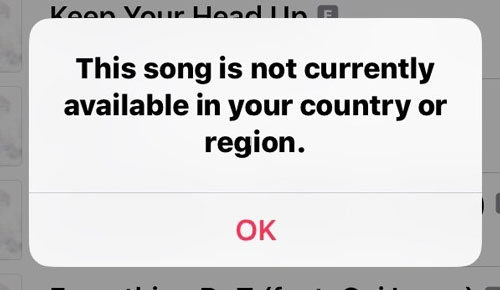 Apple Music地區限制