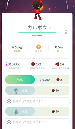 ポケモン go 相棒 進化
