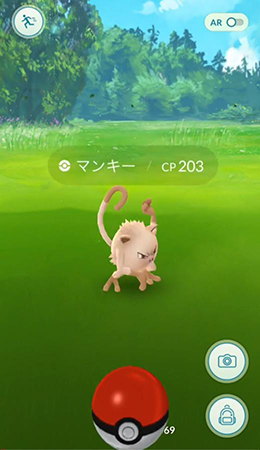 ポケモンgo マンキー 野生