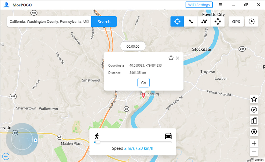 change location success mocpogo