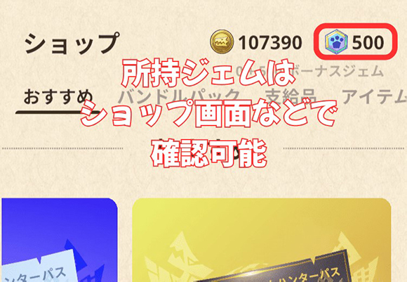 モンハンnow ジェム確認