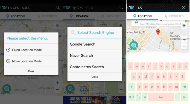 Fly GPS設置虛擬位置