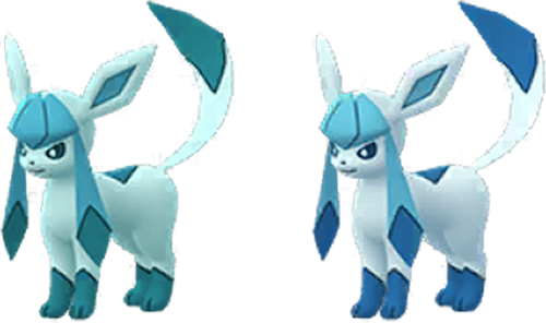 ポケモン go 通常色と色違いグレイシア 