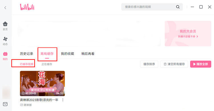 離線緩存bilibili