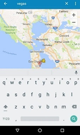 Fake GPS location 位置をタップして選択
