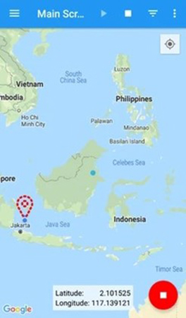 Fake GPS 位置をタップして選択