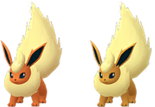 ポケモン go 通常色と色違いブースター 