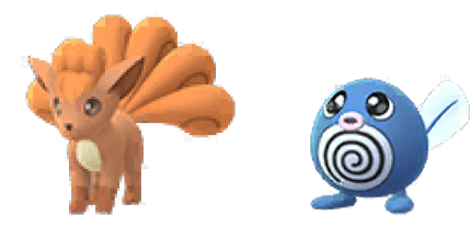 ポケモンGO ロコン ニョロモ