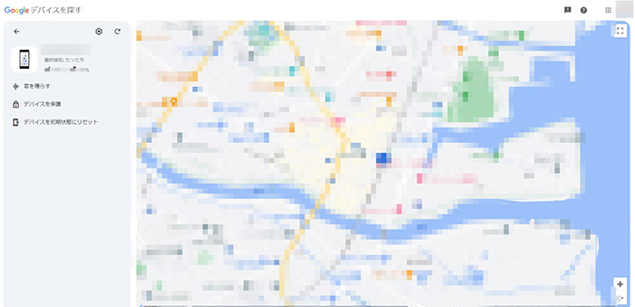 Find My Device iPhoneからAndroidを探す