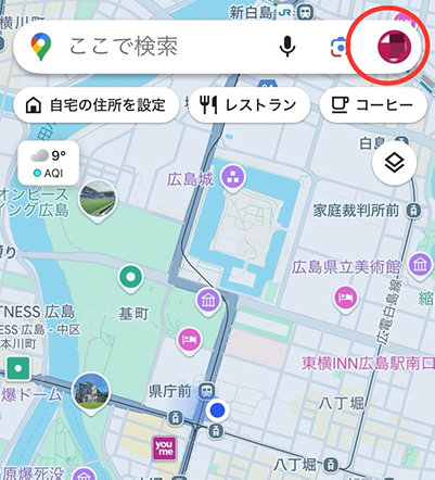 Googleマップ プロフィールアイコン