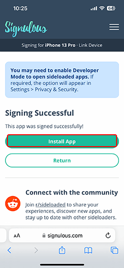 install app ios
