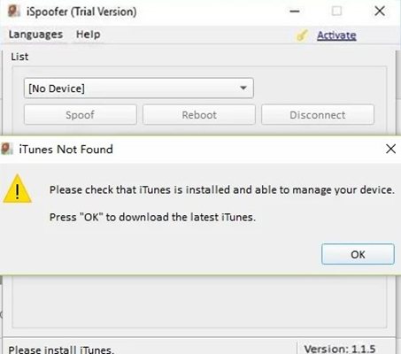 iSpoofer iTunes確認