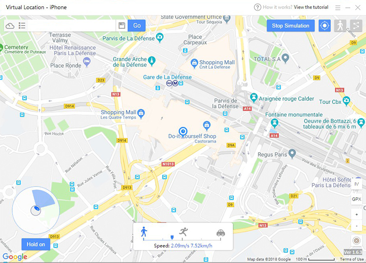 iTool Virtual Location 地図