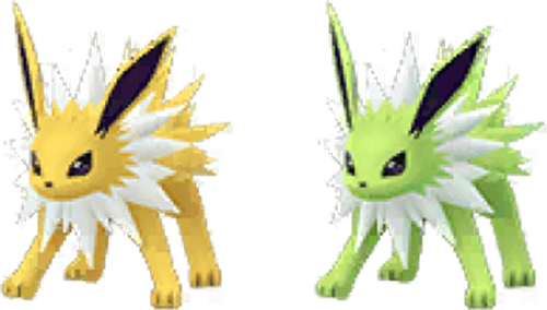 ポケモン go 通常色と色違いサンダース 