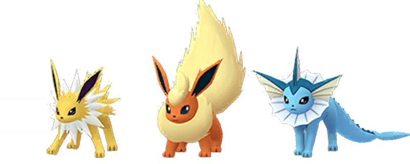 ポケモンGO ブースター/サンダース/シャワーズ