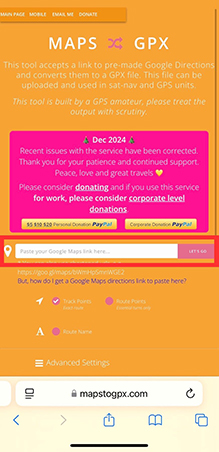 Maps to GPX GPXファイル 作成