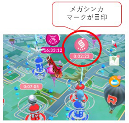 ポケモンgo メガレイドの目印