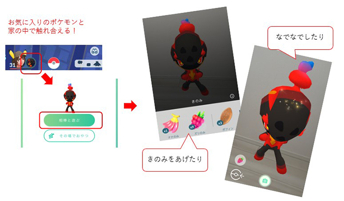 ポケモン go 相棒と遊ぶ 家 の 中