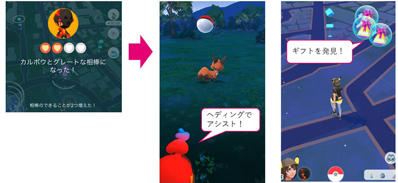 ポケモン go 相棒の恩恵