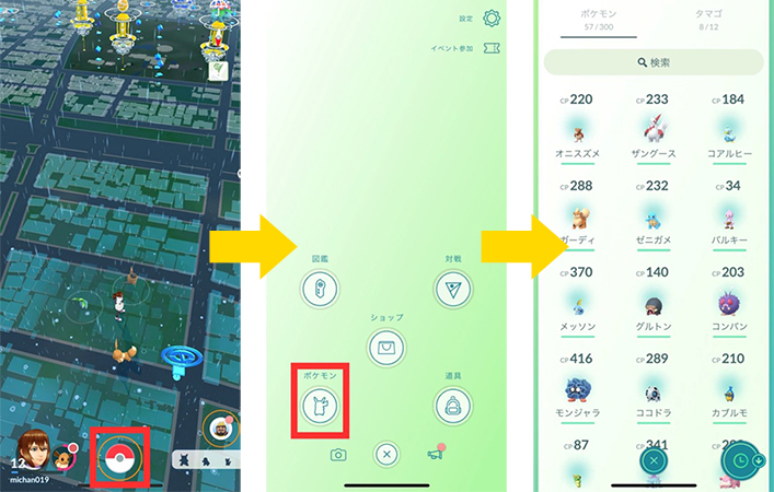ポケモンGO 個体値をチェック