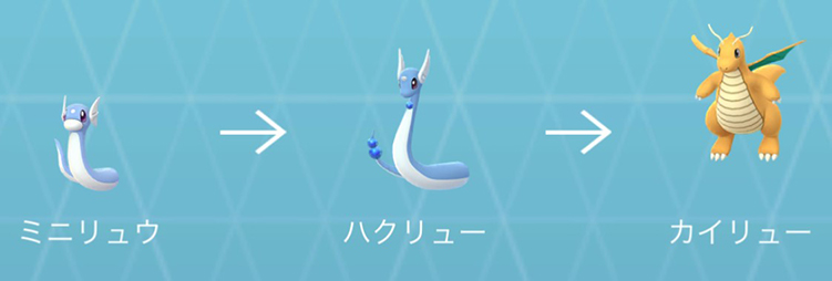 ポケモン go カイリュー 進化系統