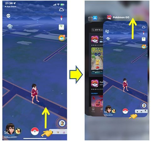 ポケモンGO 強制終了