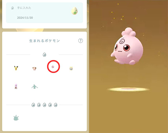 ポケモンgo ププリン 孵化