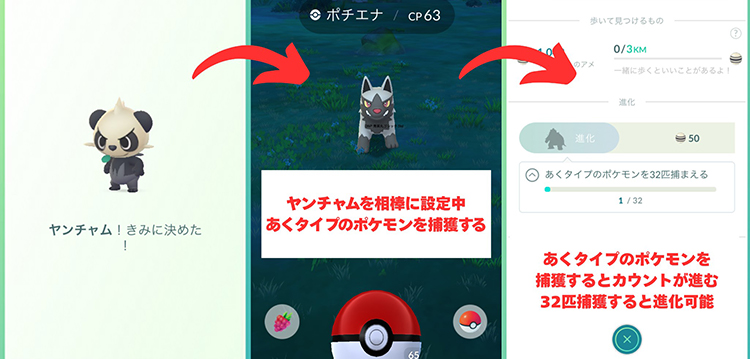 ポケモンgo ヤンチャム 進化方法