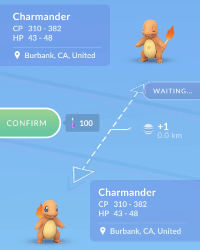 pokemon go trade cost