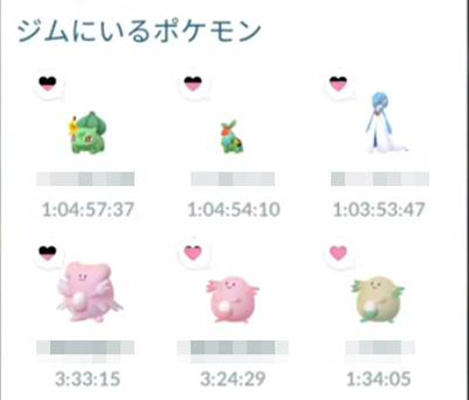 ポケモン go ジムにいるポケモン