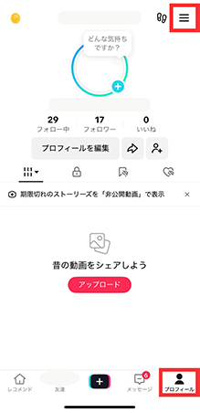 TikTok プロフィール