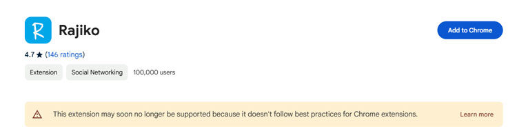 使用Chrome瀏覽器收聽到Radiko