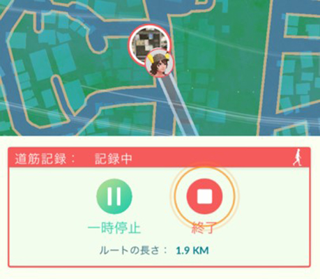 ポケモン go ルート ゴール地点に到達