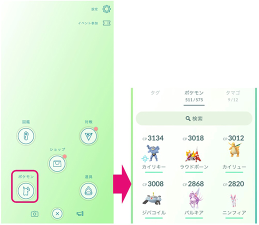個体値 調べてもらいたいポケモンを選択