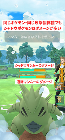 ポケモンgo シャドウポケモン 与えるダメージと受けるダメージ