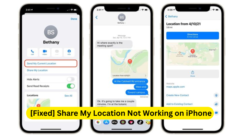 Share My Location Not Working on Iphone