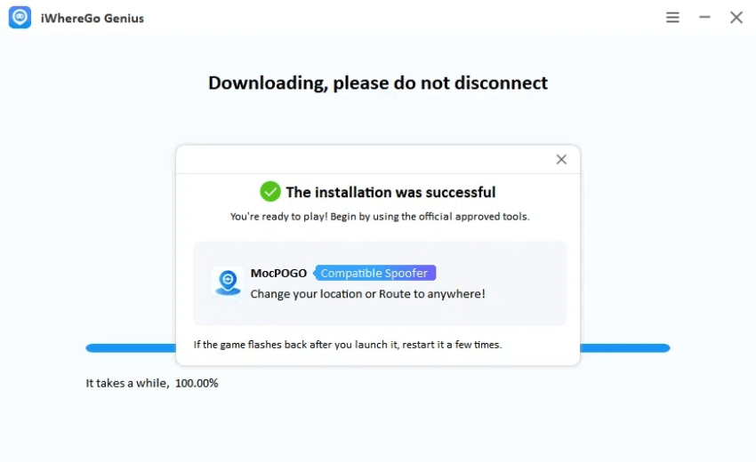 successful installation pogo