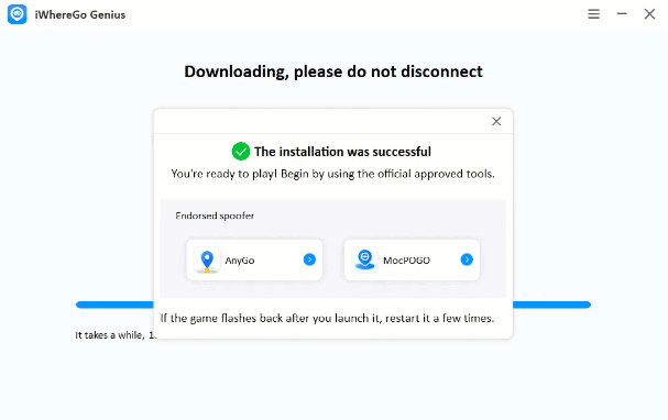 successful installation pogo