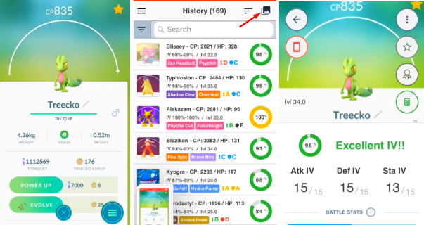 Upload Screenshot Pokegenie