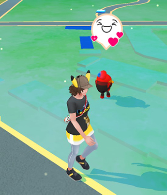 ポケモン go ポケモンとマップ上を一緒に歩く